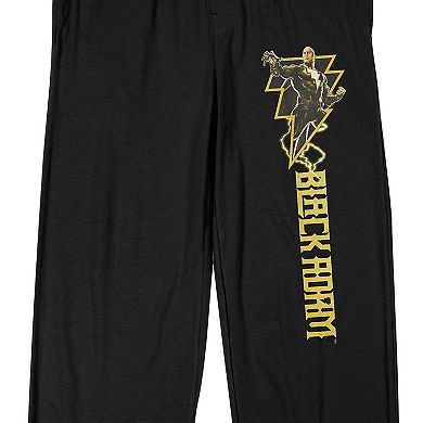 Men's Black Adam Lightning Pajama Pants