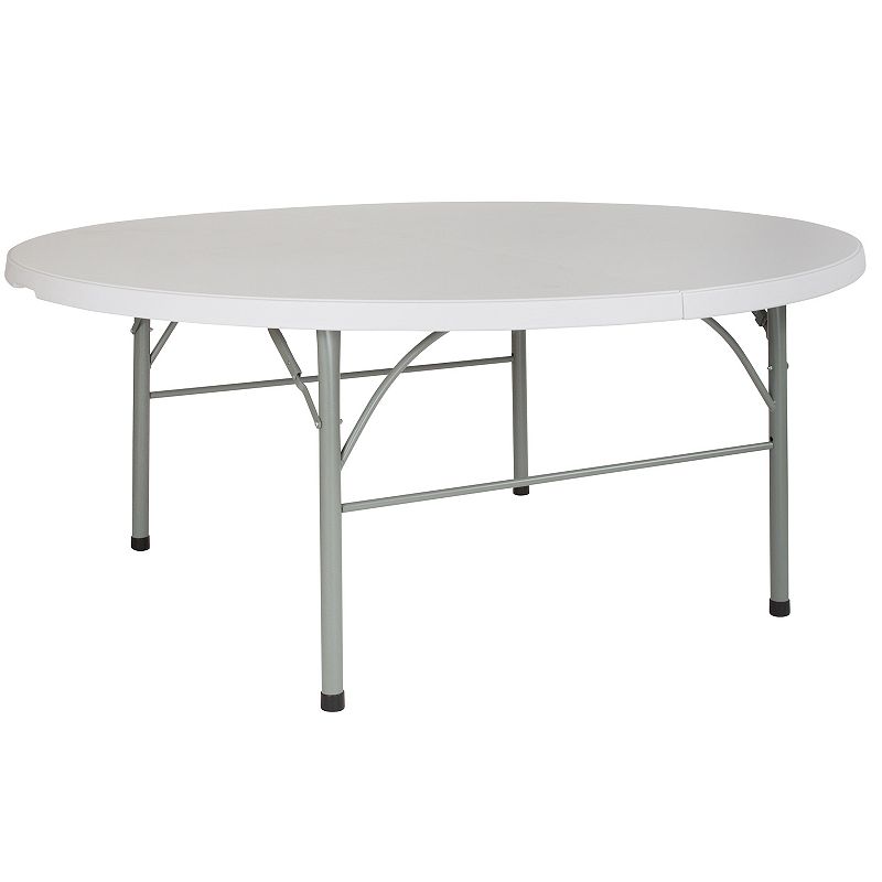 Flash Furniture Stonewall 6-Foot Round Banquet & Event Folding Table, White