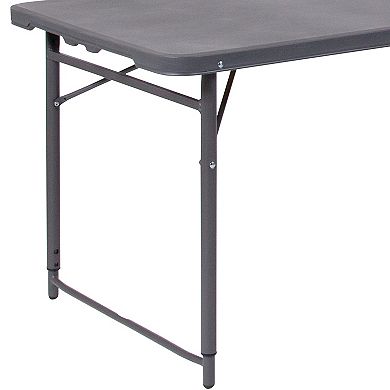 Flash Furniture Mills 4-Foot Adjustable Bi-Fold Folding Table 