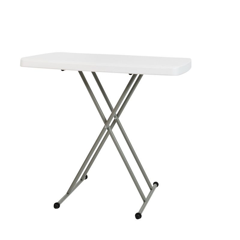 Flash Furniture Elon Adjustable Folding Table, White