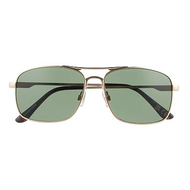Men's Sonoma Goods For Life® 59mm Gold Tone Square Aviator Sunglasses