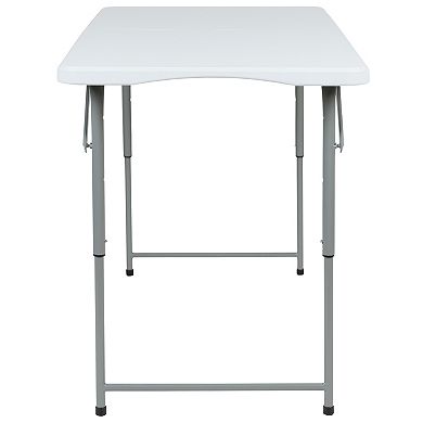 Flash Furniture Kathryn Adjustable Bi-Fold Rectangle Folding Table