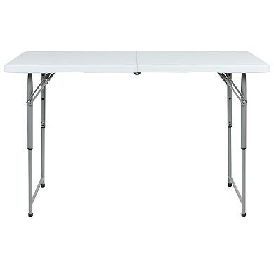 Flash Furniture Kathryn Adjustable Bi-Fold Rectangle Folding Table