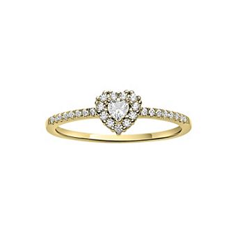 PRIMROSE Sterling Silver Cubic Zirconia Heart-Shaped Ring