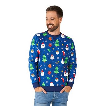 Men's Festivity Blue Christmas Sweater