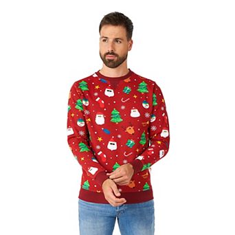 Men's Festivity Red Christmas Sweater