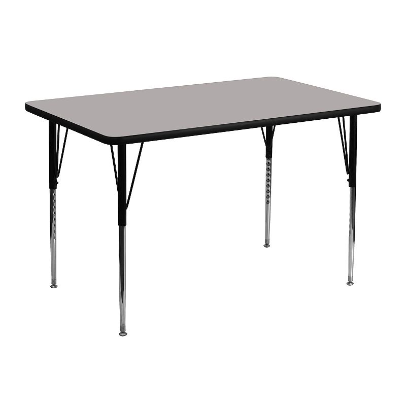 Flash Furniture Wren Rectangular Adjustable Activity Table, Grey