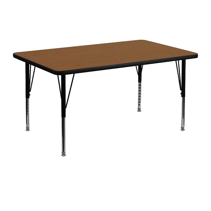 Kids Flash Furniture Wren Rectangular Adjustable Activity Table, Brown