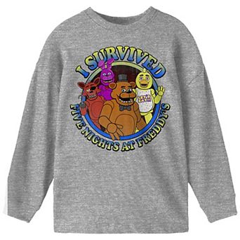 Boys 8-20 Five Nights at Freddy's I Survived Group Long-Sleeve Tee