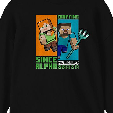 Boys 8-20 Minecraft Crafting Since Alpha Long-Sleeve Tee