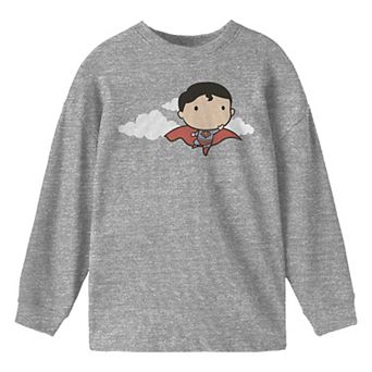 Boys 8-20 Superman Flying Chibi Long-Sleeve Tee