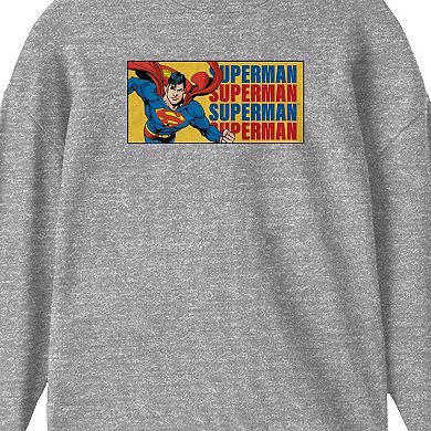Boys 8-20 Superman Text Repeated Long-Sleeve Tee