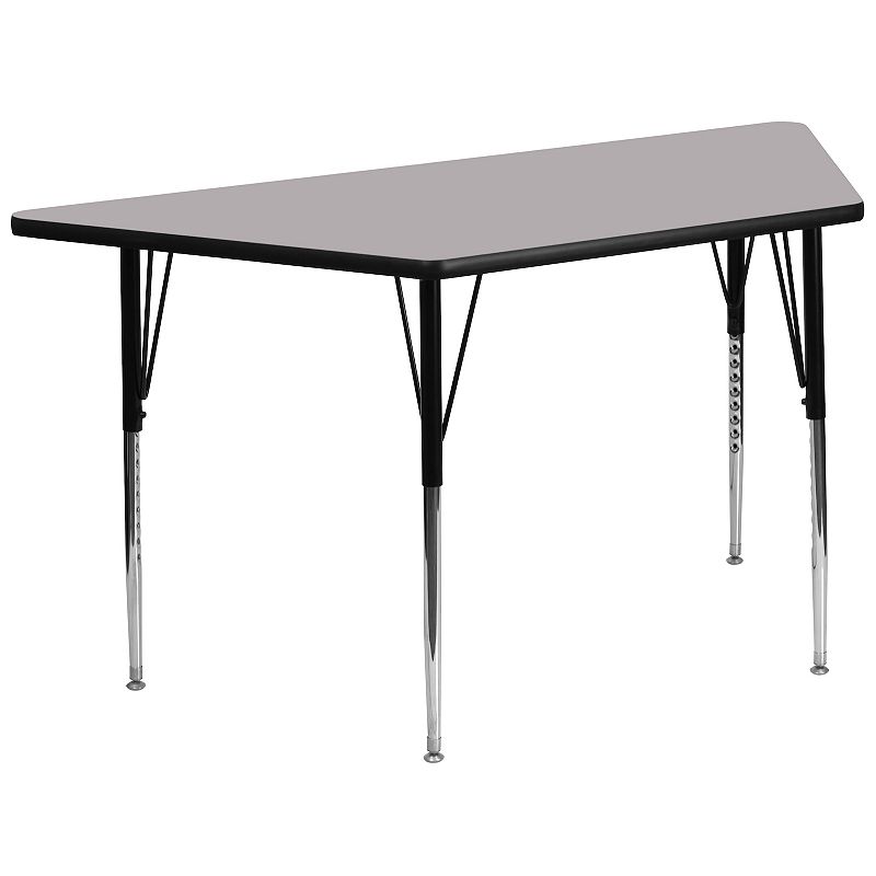 Flash Furniture Wren Trapezoid Adjustable Activity Table, Grey