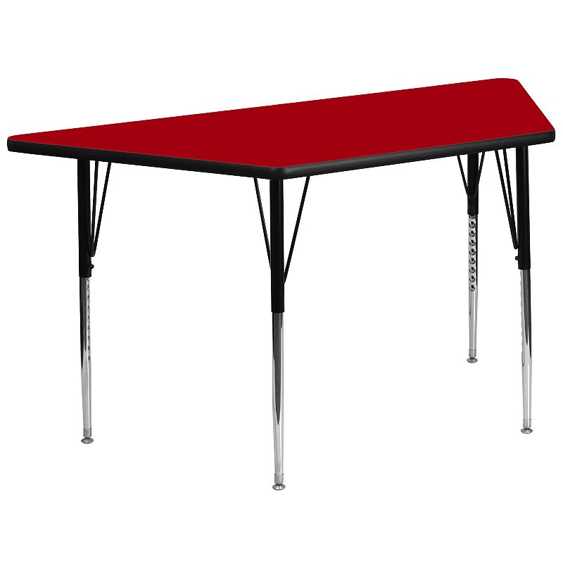 Flash Furniture Wren Trapezoid Adjustable Activity Table, Red