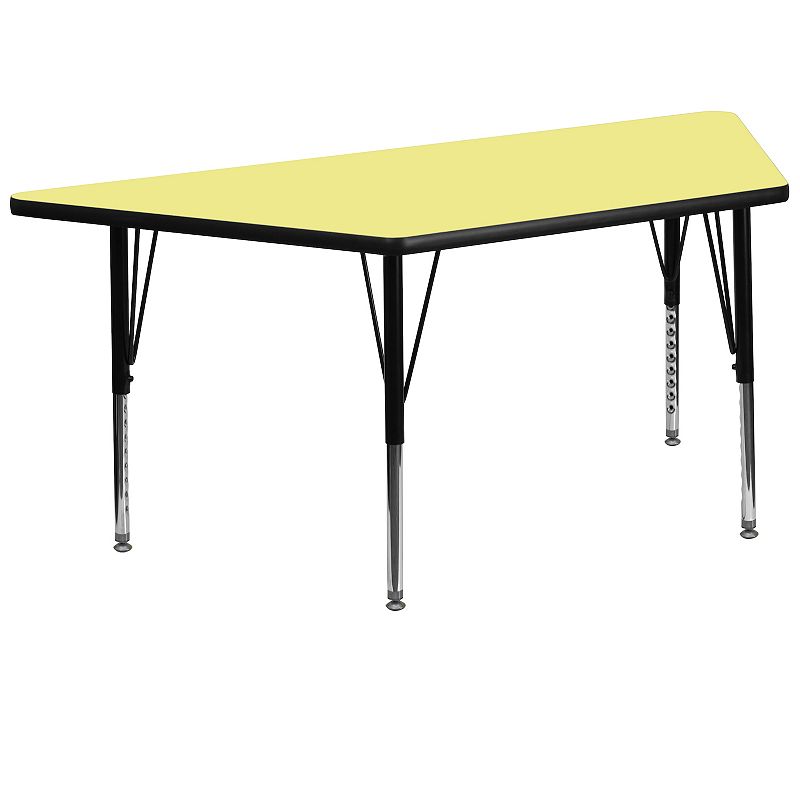 Kids Flash Furniture Wren Trapezoid Adjustable Activity Table, Yellow