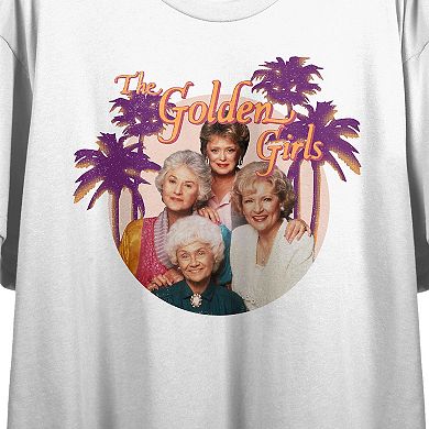 Juniors' Golden Girls Trees Crop Graphic Tee