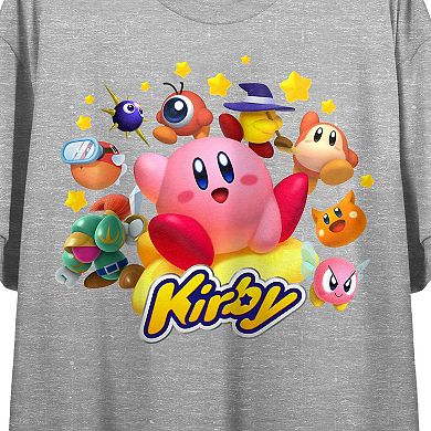 Juniors' Kirby Crop Graphic Tee
