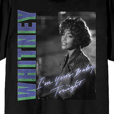 Juniors' Whitney Houston Baby Graphic Tee