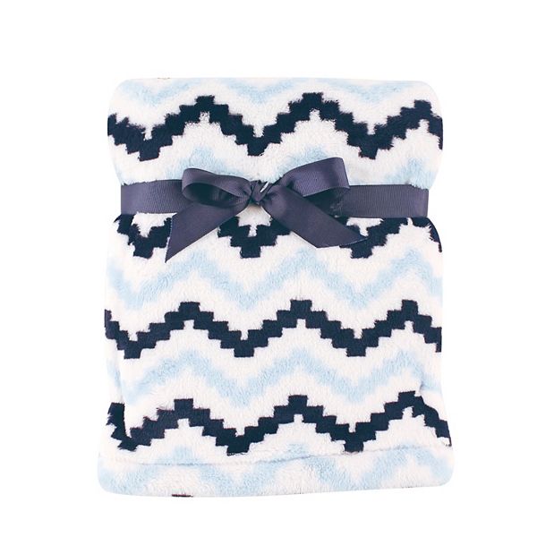 Hudson Baby Infant Boy Super Plush Blanket, Chevron, One Size