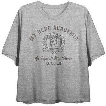 Juniors' My Hero Academia Crop Graphic Crewneck Tee