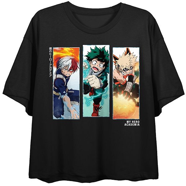 Juniors' My Hero Academia Crop Graphic Tee