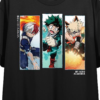 Juniors' My Hero Academia Crop Graphic Tee