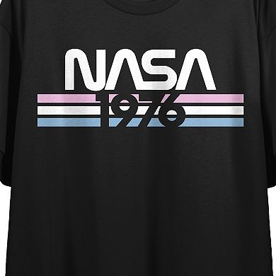 Juniors' NASA 1976 Crop Graphic Tee