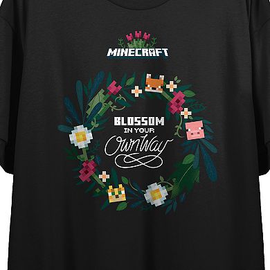 Juniors' Minecraft Bloom Graphic Tee