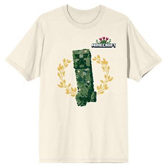 Juniors' Minecraft Floral Creeper Graphic Tee