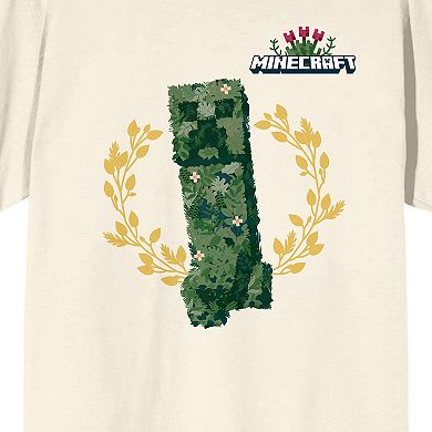 Juniors' Minecraft Floral Creeper Graphic Tee