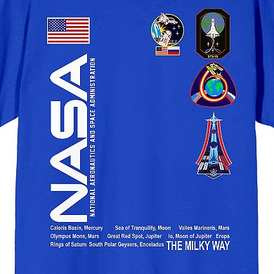 Juniors' NASA Badges Worm Graphic Tee