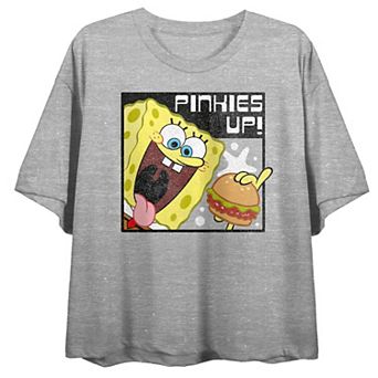 Juniors' SpongeBob Crop Graphic Tee