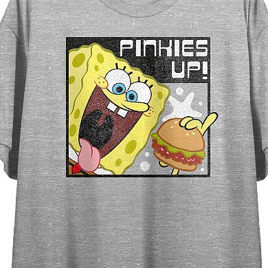 Juniors' SpongeBob Crop Graphic Tee