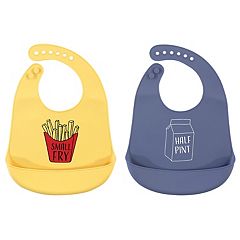 Baby bibs with button hot sale closure