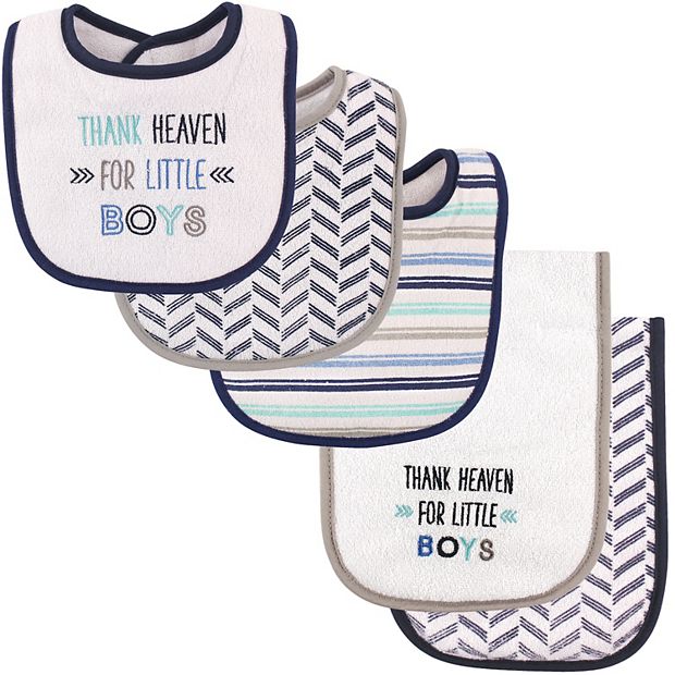 Boy bibs and burp outlet cloths