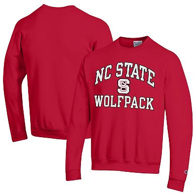 Men's Champion Red NC State Wolfpack High Motor Pullover Sweatshirt