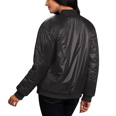 Women's G-III 4Her by Carl Banks Oatmeal/Black Pittsburgh Steelers Switchback Reversible Full-Zip Jacket