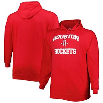 Men's Red Houston Rockets Big & Tall Heart & Soul Pullover Hoodie