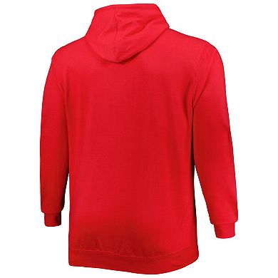 Men's Red Houston Rockets Big & Tall Heart & Soul Pullover Hoodie