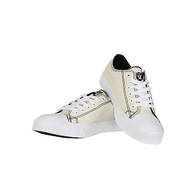 Women's FOCO Cream Las Vegas Raiders Low Top Canvas Shoes