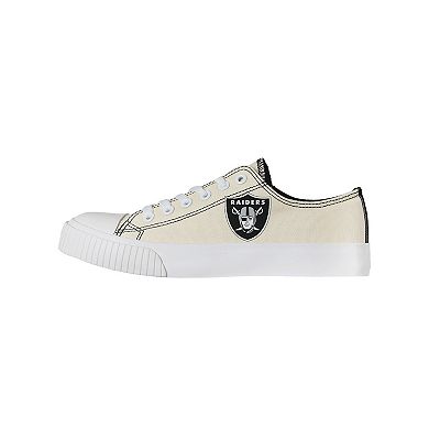 Women's FOCO Cream Las Vegas Raiders Low Top Canvas Shoes