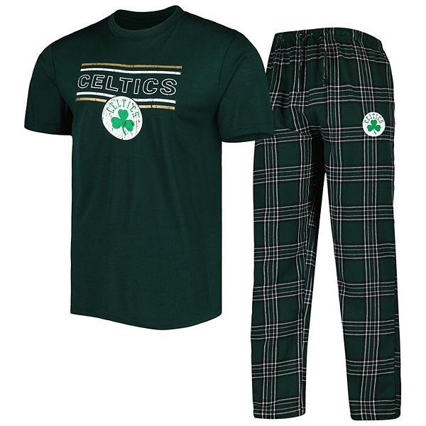 Youth Boston Celtics Kelly Green Wordmark Long Sleeve T-Shirt & Pants Sleep  Set