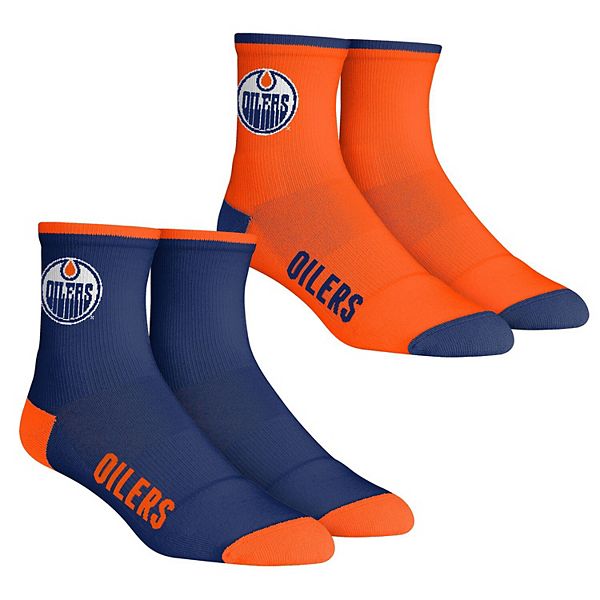 Men's Rock Em Socks Edmonton Oilers Core Team 2Pack Quarter Length