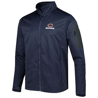 Men's Dunbrooke Heather Navy Chicago Bears Freestyle Coated Tech Fleece Full-Zip Jacket