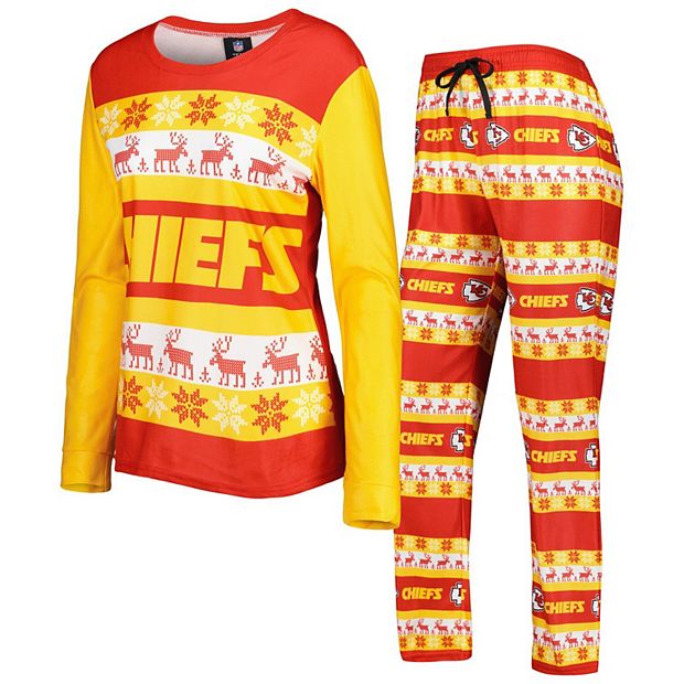 Kansas City Chiefs Toddler Family Holiday Pajamas FOCO