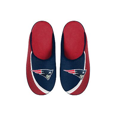 Youth FOCO New England Patriots Big Logo Color Edge Slippers