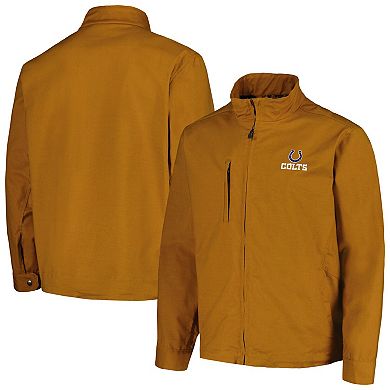 Men's Dunbrooke Tan Indianapolis Colts Journey Workwear Tri-Blend Full-Zip Jacket