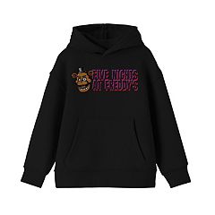 Five Nights at Freddy's Characters and Cameras Boy's Black Long Sleeve  Shirt-M 