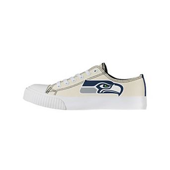 Women's FOCO Cream Seattle Seahawks Low Top Canvas Shoes