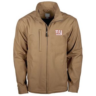 Men's Dunbrooke Tan New York Giants Journey Workwear Tri-Blend Full-Zip Jacket